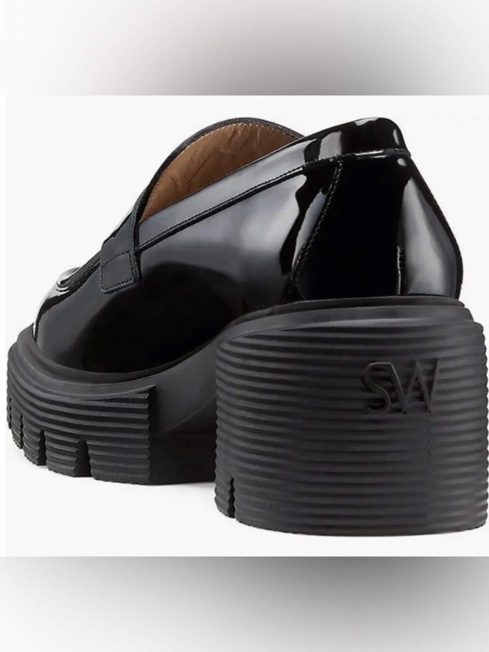 Stuart Weitzman SOHO BLACK LOAFER SLIP ON SHOES 10 NEW - Picture 5 of 12
